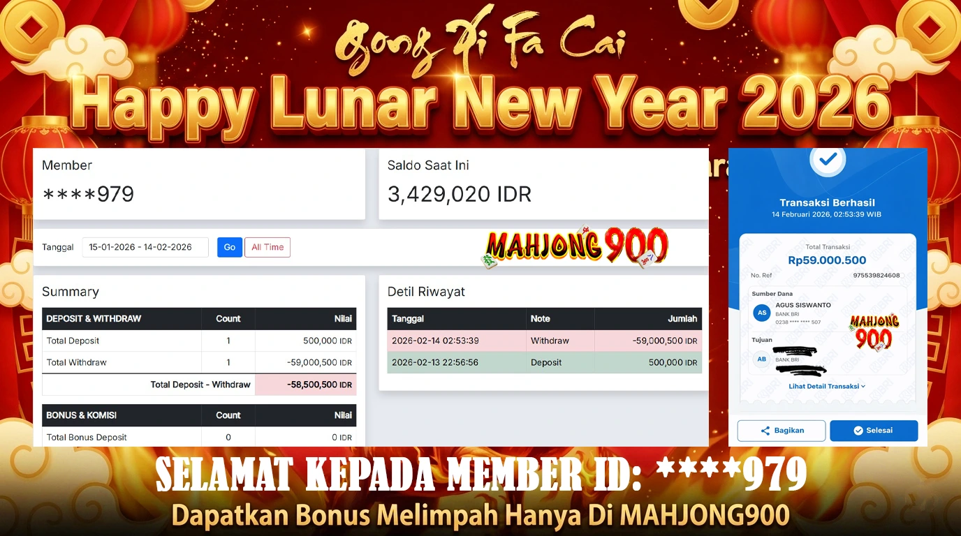 JACKPOT SLOT [WILD WEST GOLD BLAZING] HINGGA 59 JUTA, 14 FEBRUARY 2026 – MAHJONG900