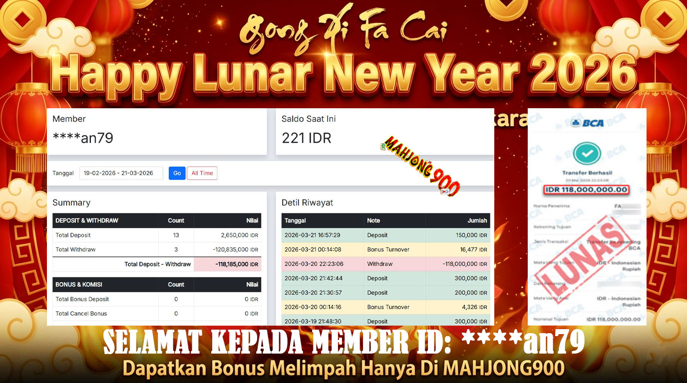 JACKPOT SLOT [STARLIGHT PRINCESS 1000] HINGGA 118 JUTA, 21 MARET 2026 – MAHJONG900