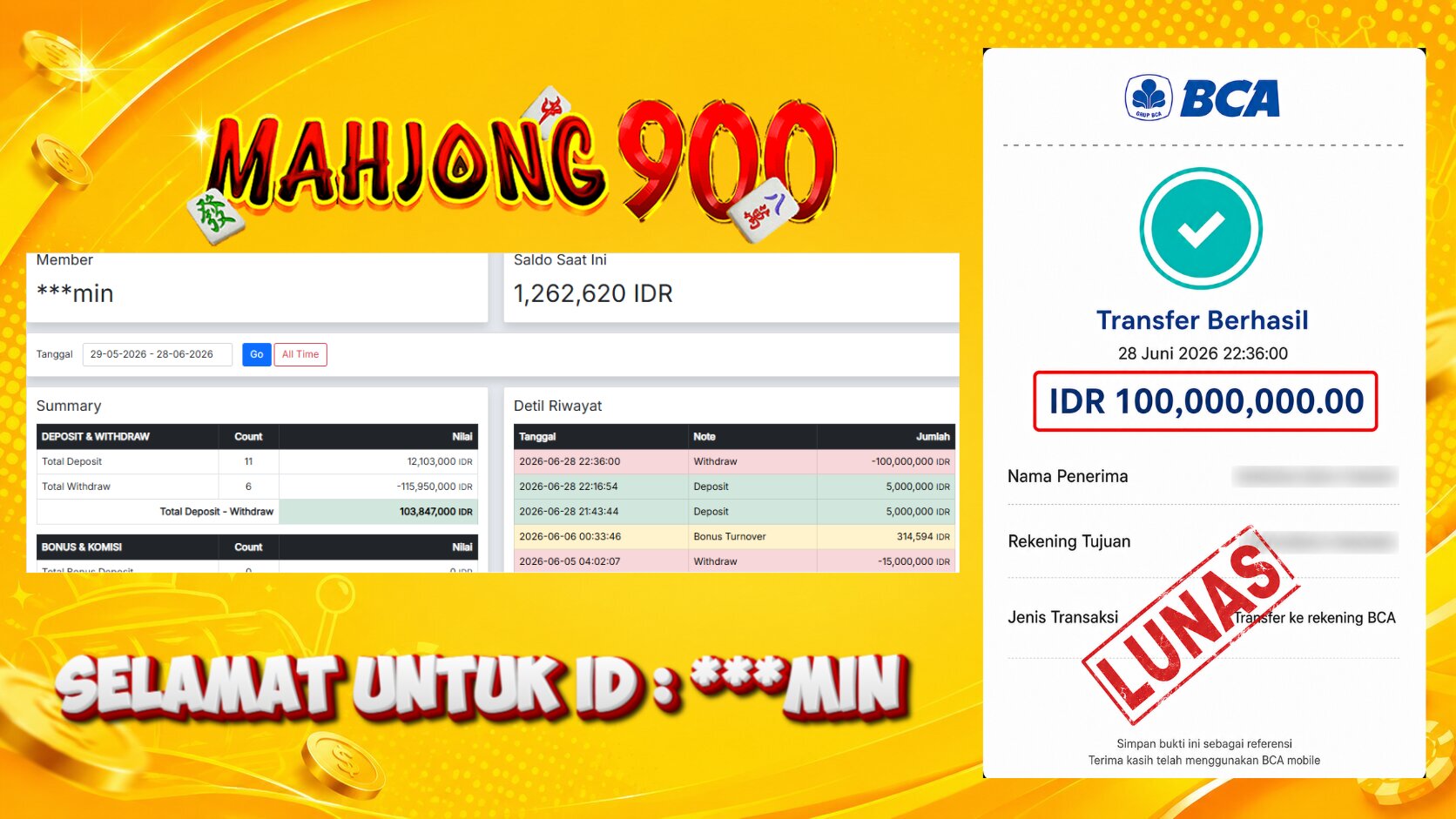 JACKPOT SLOT [THE DOGS WAYS MEGAWAYS] HINGGA 100 JUTA, 28 JUNI 2026 – MAHJONG900